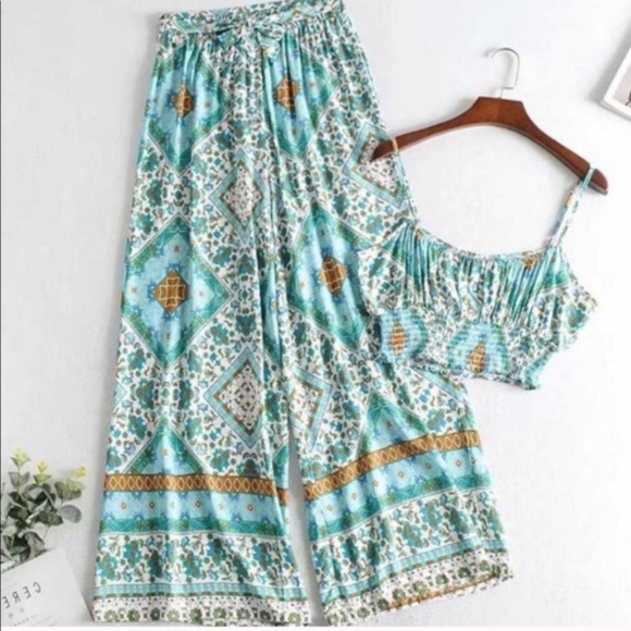 Coming Soon NWT Boho Print Pant Set - Picture 6 of 6